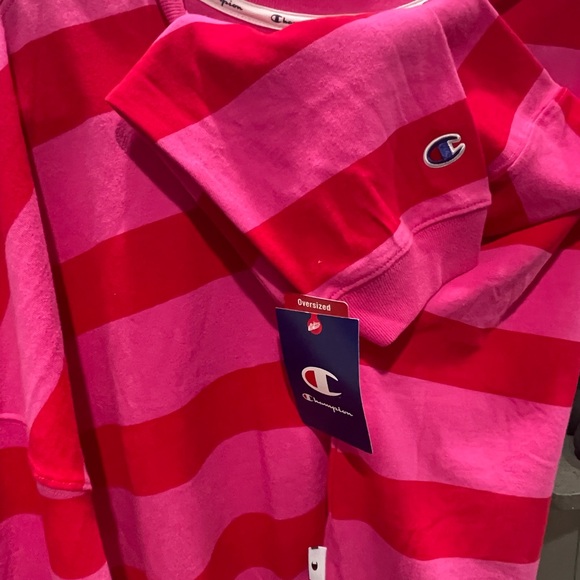 Champion Women's Long Sleeve Tee in Pink and Red - Picture 2 of 2